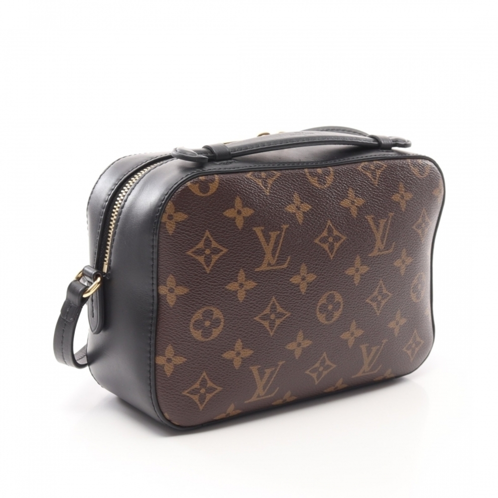 Louis Vuitton Saintonge Monogram Noir Shoulder Bag Brown